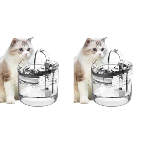 Qpets® Automatic Cycle Multiple Filtering Cat Water Fountain Dog Dispenser 1.8L Super Quiet Pet Drinking with Faucet Kits 2 PCS Qpets® Automatic Cycle Multiple Filtering Cat Water Fountain Dog Dispenser 1.8L Super Quiet Pet Drinking with Faucet Kits 2 PCS